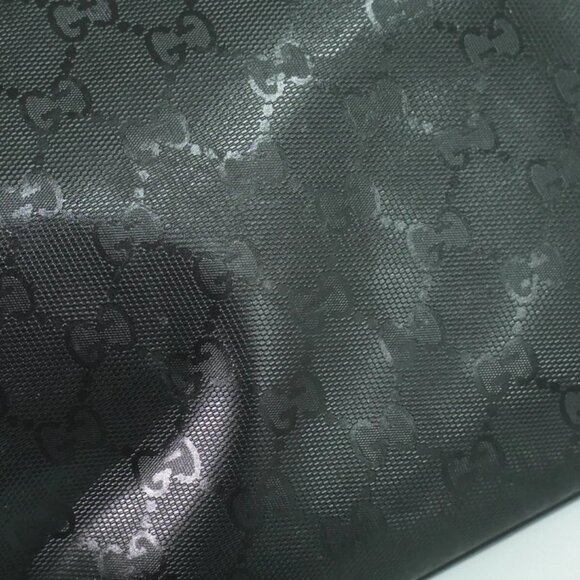 GUCCI GG Imprime 201538 Shoulder Crossbody Bag Black Silver - Picture 9 of 10
